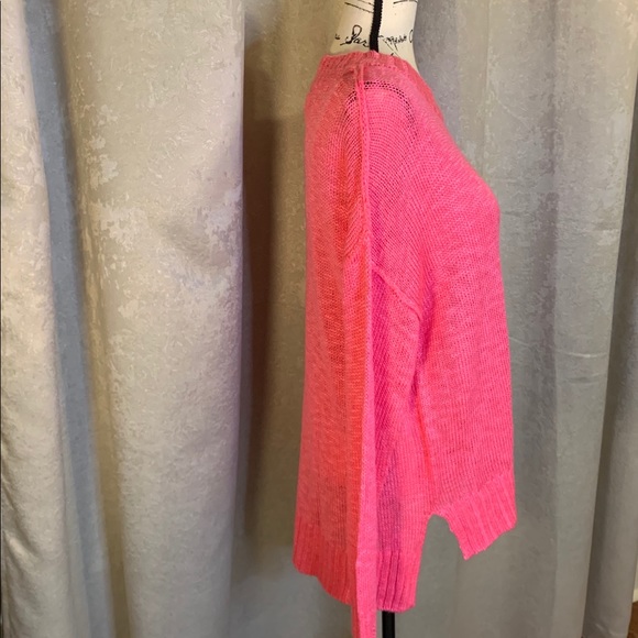 Pink Scoop Neck Knit Sweater PINK ROSE XL - Picture 4 of 16